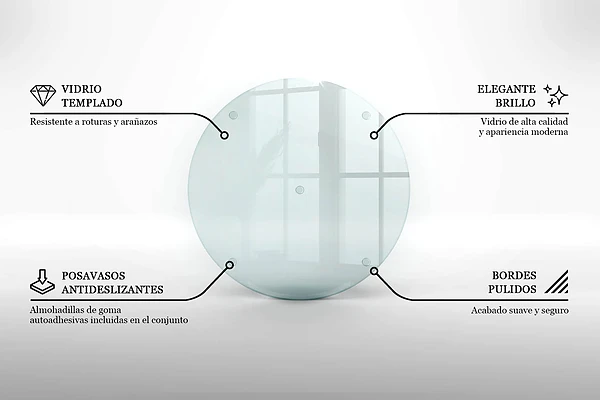 Prozorna steklena deska za rezanje 40 cm