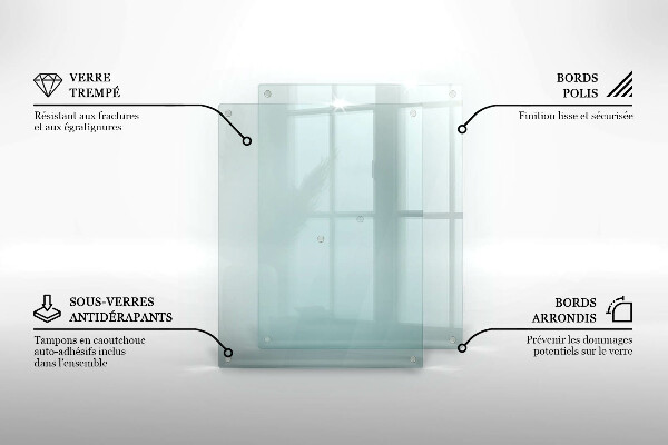 Prozorna steklena podloga za rezanje 52x40 cm