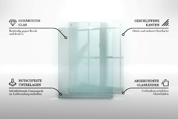 Prozorna steklena podloga za rezanje 52x40 cm