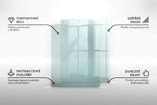 Prozorna steklena podloga za rezanje 52x40 cm