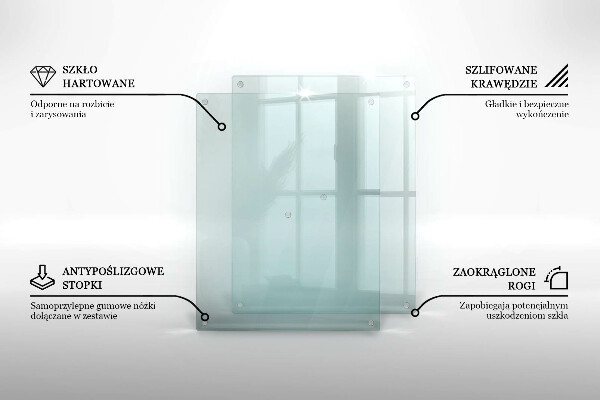 Prozorna steklena podloga za rezanje 52x40 cm