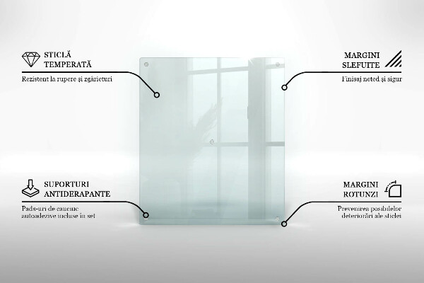 Prozorna steklena podloga za rezanje 60x52 cm