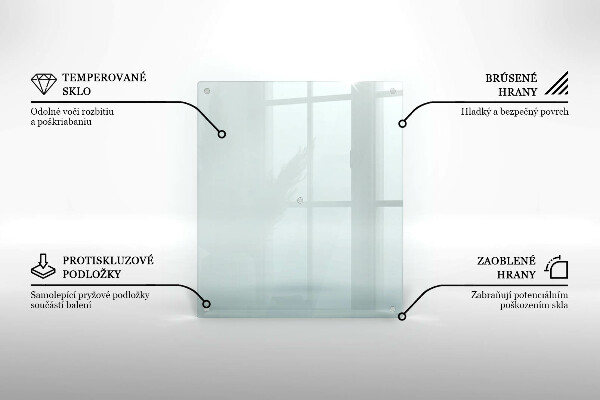 Prozorna steklena podloga za rezanje 60x52 cm
