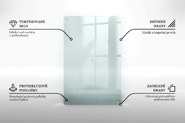 Prozorna steklena podloga za rezanje 80x52 cm