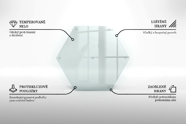 Prozorna steklena podloga za rezanje 40 cm
