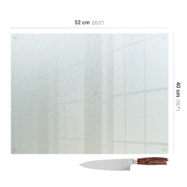 Steklena kuhinjska deska s silikonskimi nogicami v velikosti 52 x 40 cm