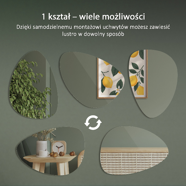Jajčasto ogledalo 50x70 cm