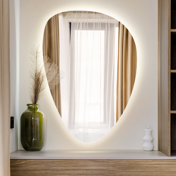 Jajčasto LED ogledalo 50x70 cm