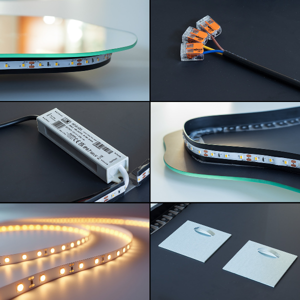 LED ogledalo jajčaste oblike 57x80 cm