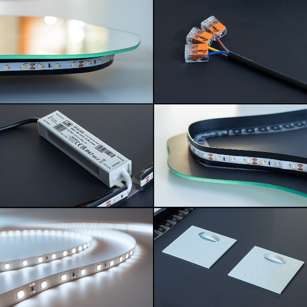 LED ogledalo jajčaste oblike 57x80 cm