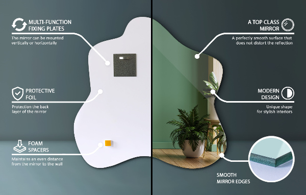 Ogledalo packe asimetrično 68x67 cm