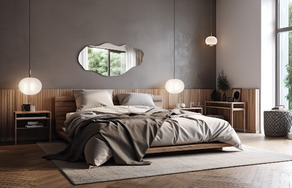 Asimetrično ogledalo madež 40x80