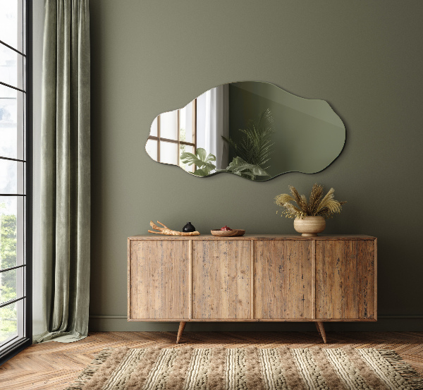 Ogledalo nepravilna oblika madež dekorativni 50x100