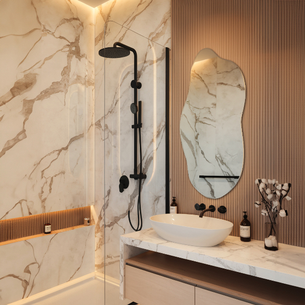 Ogledalo nepravilna oblika brez okvirja 40x90 cm