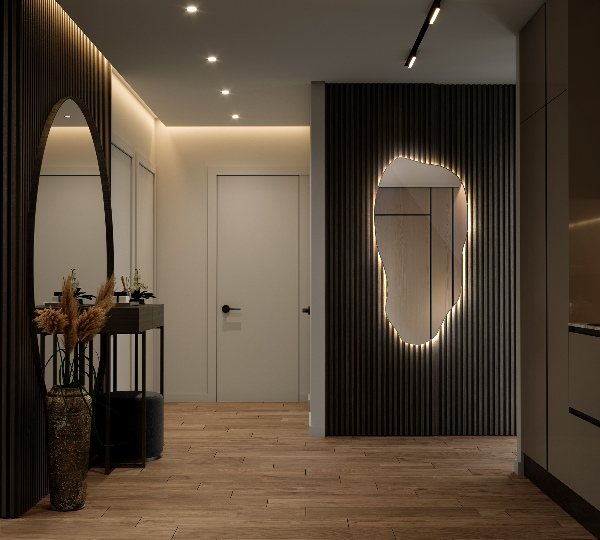 Led ogledalo nepravilna oblika dekorativni 45x90 cm