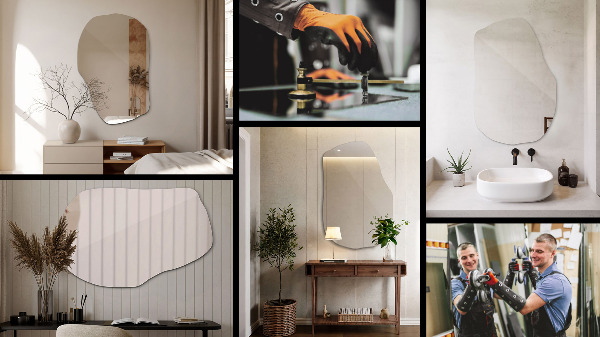 Organsko ogledalo stensko 100x65 cm