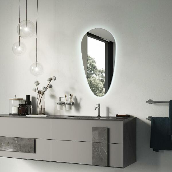 Led ogledalo solze brez okvirja 45x90 cm