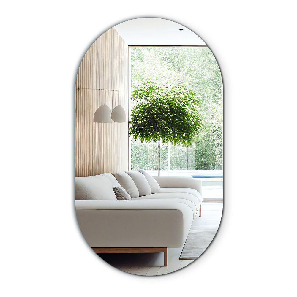 Ovalno ogledalo brez okvirja 40x70 cm