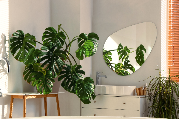 Ogledalo organsko obešeno sodobno dekorativno 68x67 cm