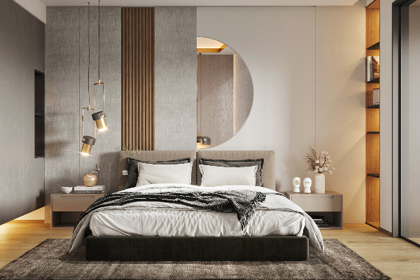 Ogledalo za zid polkrožno 40x80 cm