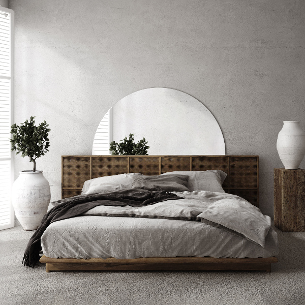 Ogledalo za zid polkrožno 40x80 cm