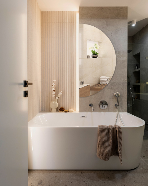 Ogledalo polkrožno 50x100 cm