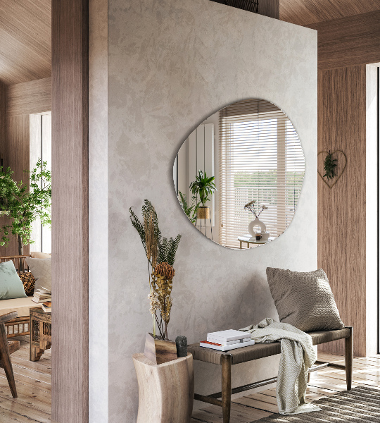 Asimetrično stensko ogledalo 87x86 cm