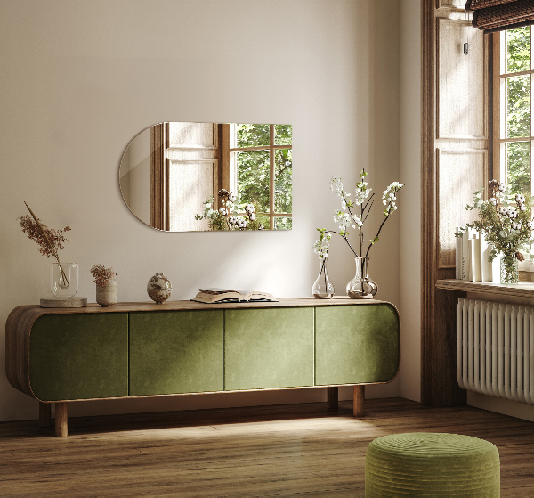 Polovinsko ovalno ogledalo 40x70 cm