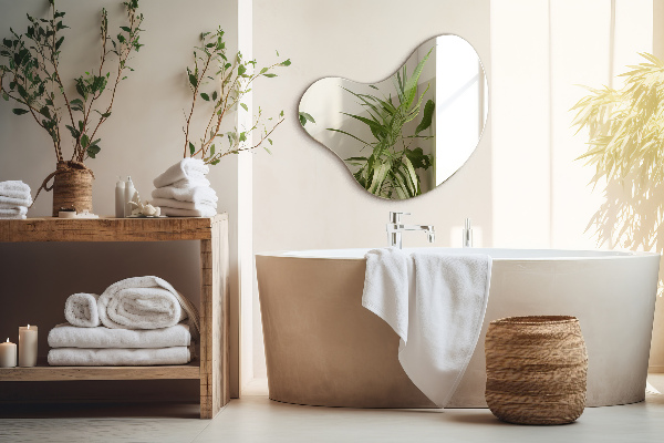 Ogledalo Asimetrično brez okvirja 48x48 cm