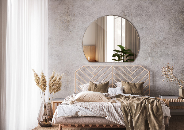 Polkrožno stensko ogledalo 70x80 cm