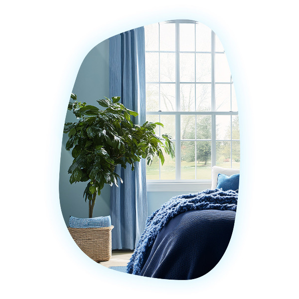 Asimetrično ogledalo packa z led osvetlitvijo 49x34 cm