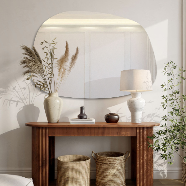 Asimetrično ogledalo v obliki packe 79x57 cm