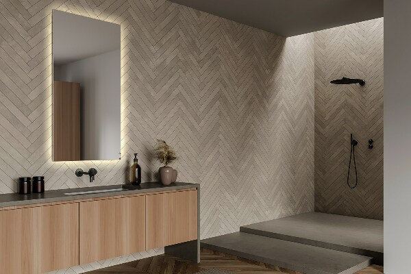 Pravokotno led ogledalo za zid 100x70 cm