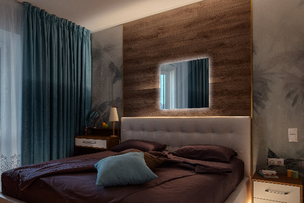 Pravokotno ogledalo z led osvetlitvijo 50x50 cm