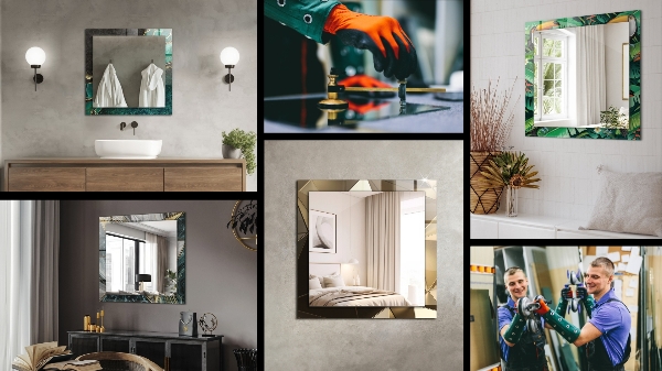 Dekorativno ogledalo Akvarelno cvetje