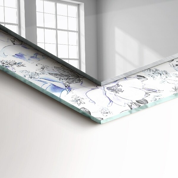 Tiskano ogledalo Cvetovi in listi