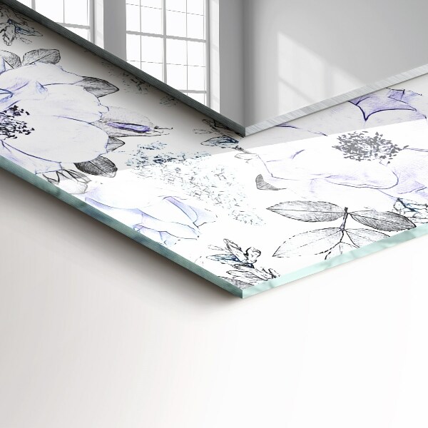 Tiskano ogledalo Cvetovi in listi