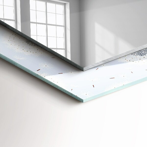 Ogledalo s potiskanim okvirjem Pihano cvetje