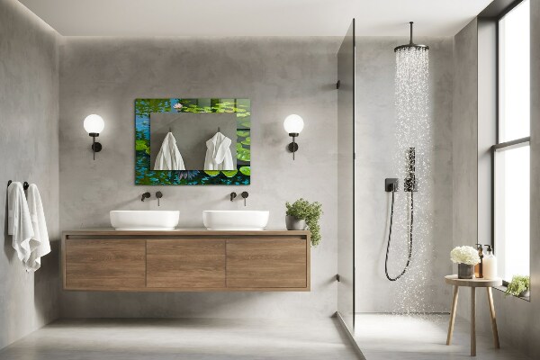 Dekorativno ogledalo Vodna lilija v prahu