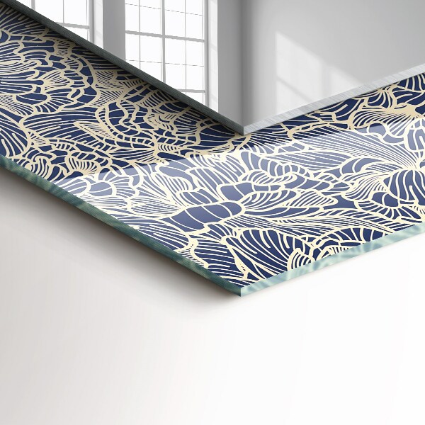 Okrasno ogledalo Cvetlični vzorec na tkanini