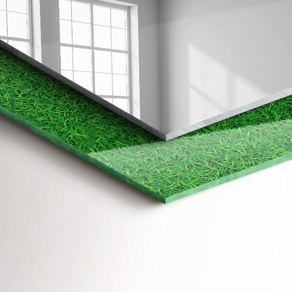 Ogledalo z okrasnim okvirjem Zelena trava