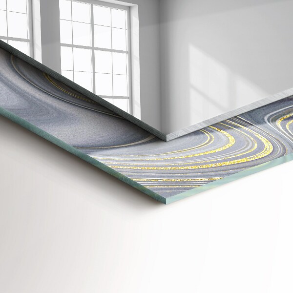 Ogledalo s potiskanim okvirjem Abstraktni motivi iz marmorja