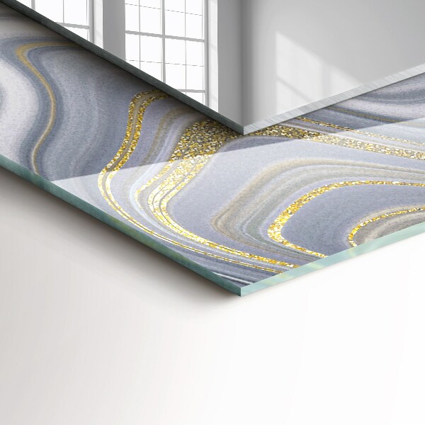 Ogledalo s potiskanim okvirjem Abstraktni motivi iz marmorja