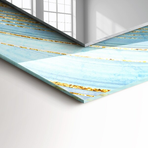 Dekorativno ogledalo Modri abstraktni valovi