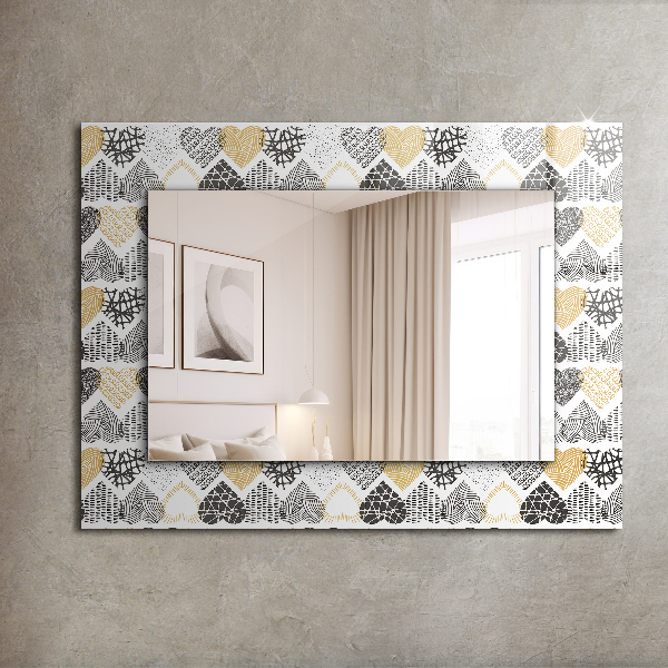 Ogledalo z okrasnim okvirjem Barvni srčki