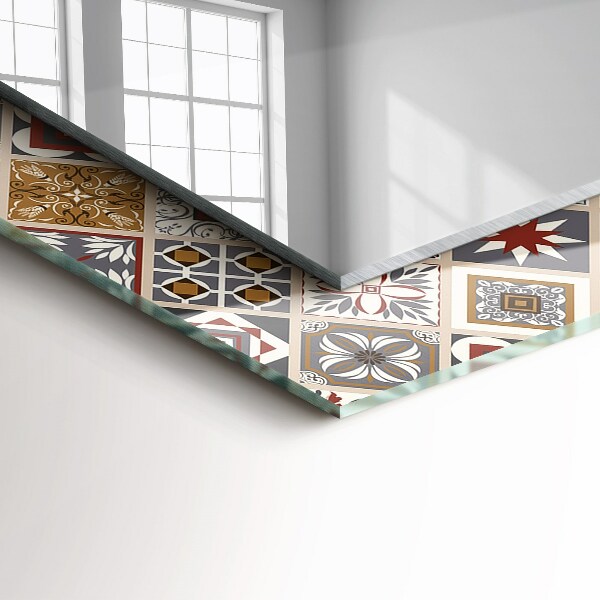 Ogledalo z okrasnim okvirjem Barvni mozaik