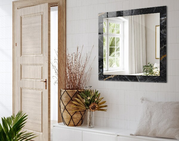 Dekorativno ogledalo Žile črnega marmorja