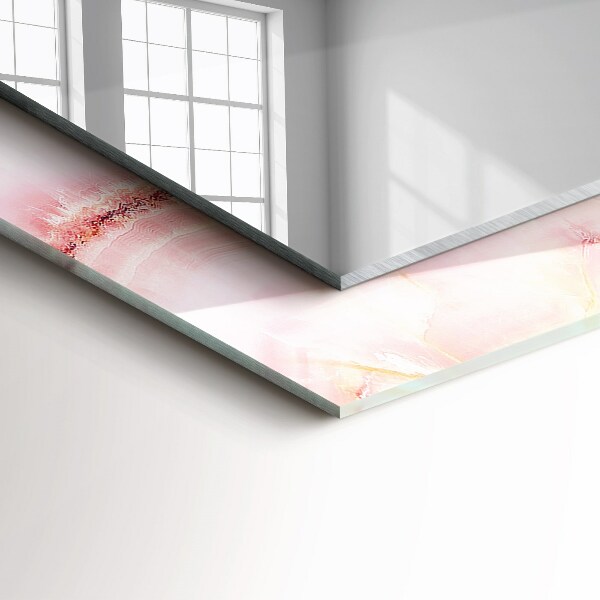 Okrasno ogledalo Vzorec rožnatega marmorja