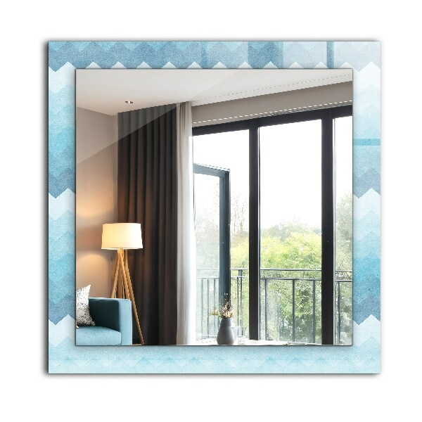 Ogledalo s potiskanim okvirjem Gradientni cikcak vzorec