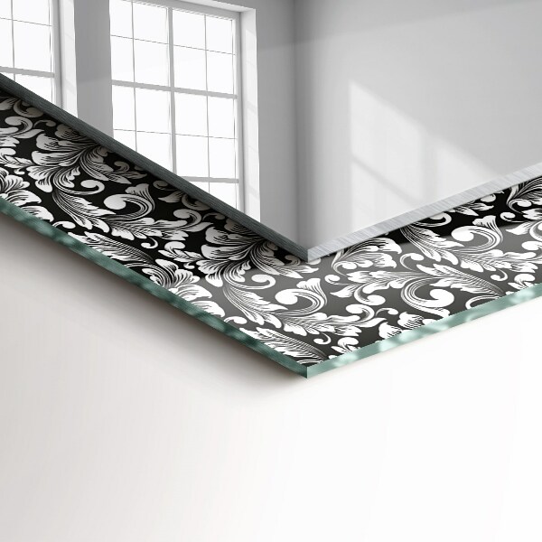 Dekorativno ogledalo Črno-beli ornamenti